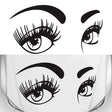 D-821 Beauty Eyes Pattern Car Modified Decorative Sticker(Black) - Decorative Sticker by PMC TechLife | Online Shopping South Africa | PMC TechLife | Buy Now Pay Later Mobicred