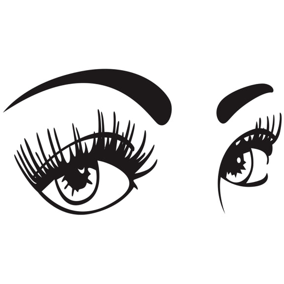 D-821 Beauty Eyes Pattern Car Modified Decorative Sticker(Black)
