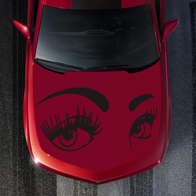D-821 Beauty Eyes Pattern Car Modified Decorative Sticker(Black)