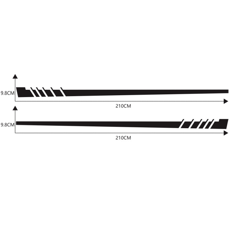 2 PCS/Set D-854 Stripe Pattern Car Modified Decorative Sticker(Black)