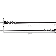 2 PCS/Set D-854 Stripe Pattern Car Modified Decorative Sticker(Black)