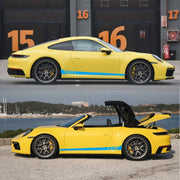 2 PCS/Set D-854 Stripe Pattern Car Modified Decorative Sticker(Blue)