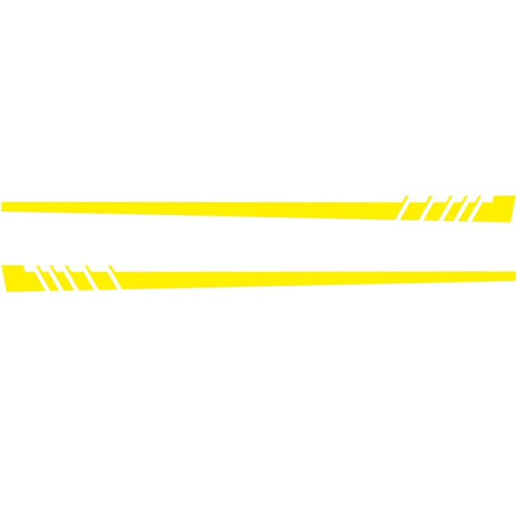 2 PCS/Set D-854 Stripe Pattern Car Modified Decorative Sticker(Yellow)