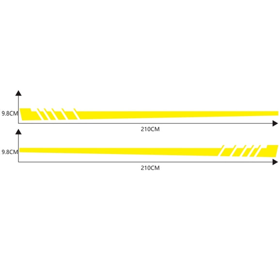 2 PCS/Set D-854 Stripe Pattern Car Modified Decorative Sticker(Yellow)