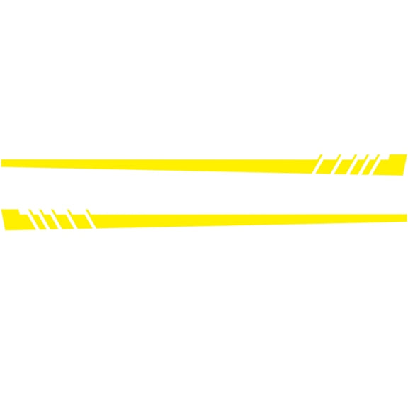 2 PCS/Set D-854 Stripe Pattern Car Modified Decorative Sticker(Yellow)