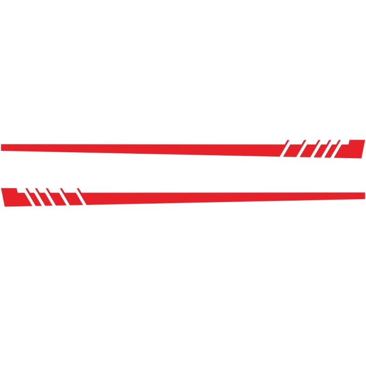 2 PCS/Set D-854 Stripe Pattern Car Modified Decorative Sticker(Red)