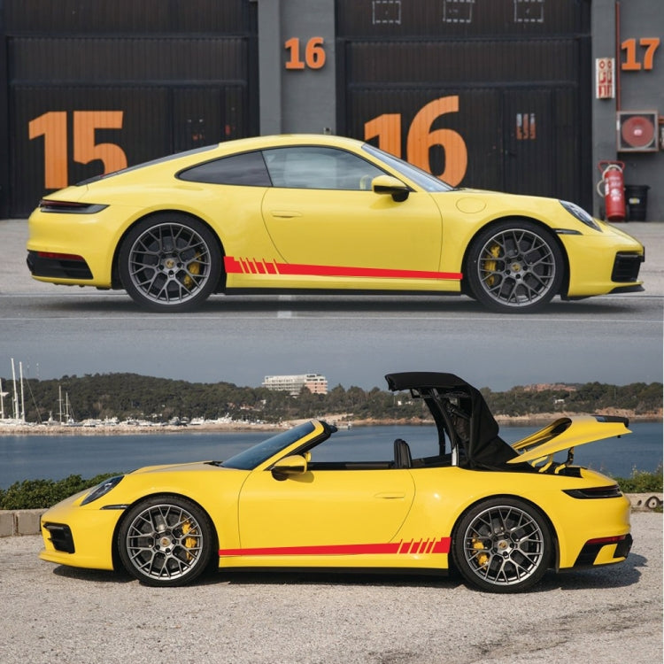 2 PCS/Set D-854 Stripe Pattern Car Modified Decorative Sticker(Red)