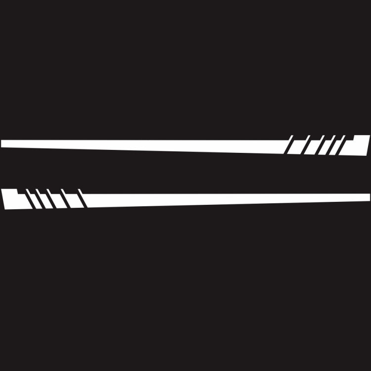 2 PCS/Set D-854 Stripe Pattern Car Modified Decorative Sticker(White)