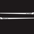 2 PCS/Set D-854 Stripe Pattern Car Modified Decorative Sticker(White) - free shipping - PMC Jewellery - Order now!