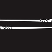 2 PCS/Set D-854 Stripe Pattern Car Modified Decorative Sticker(White)