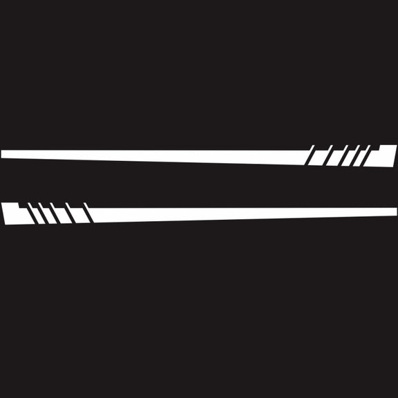 2 PCS/Set D-854 Stripe Pattern Car Modified Decorative Sticker(White)