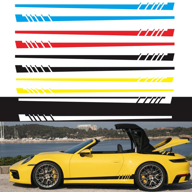 2 PCS/Set D-854 Stripe Pattern Car Modified Decorative Sticker(Red)