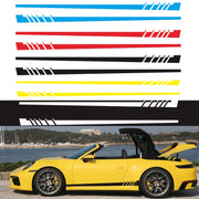 2 PCS/Set D-854 Stripe Pattern Car Modified Decorative Sticker(Red)