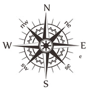 D-863 Compass Pattern Car Modified Decorative Sticker(Black)