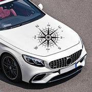 D-863 Compass Pattern Car Modified Decorative Sticker(Black)