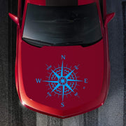D-863 Compass Pattern Car Modified Decorative Sticker(Blue)