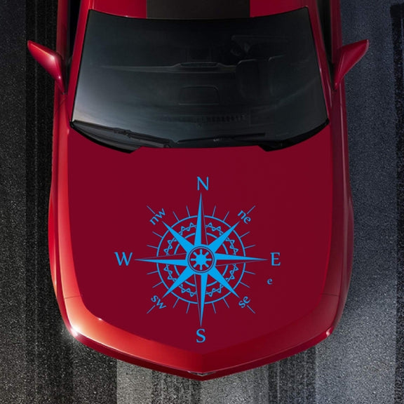 D-863 Compass Pattern Car Modified Decorative Sticker(Blue)