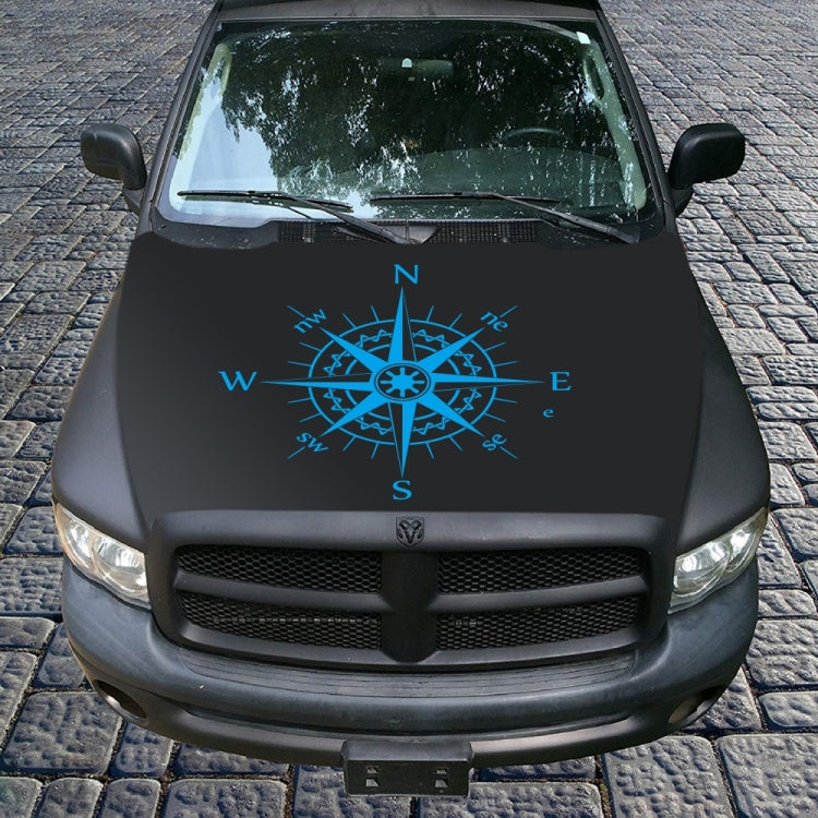 D-863 Compass Pattern Car Modified Decorative Sticker(Blue)