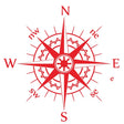 D-863 Compass Pattern Car Modified Decorative Sticker(Red) - Decorative Sticker by PMC TechLife | Online Shopping South Africa | PMC TechLife | Buy Now Pay Later Mobicred