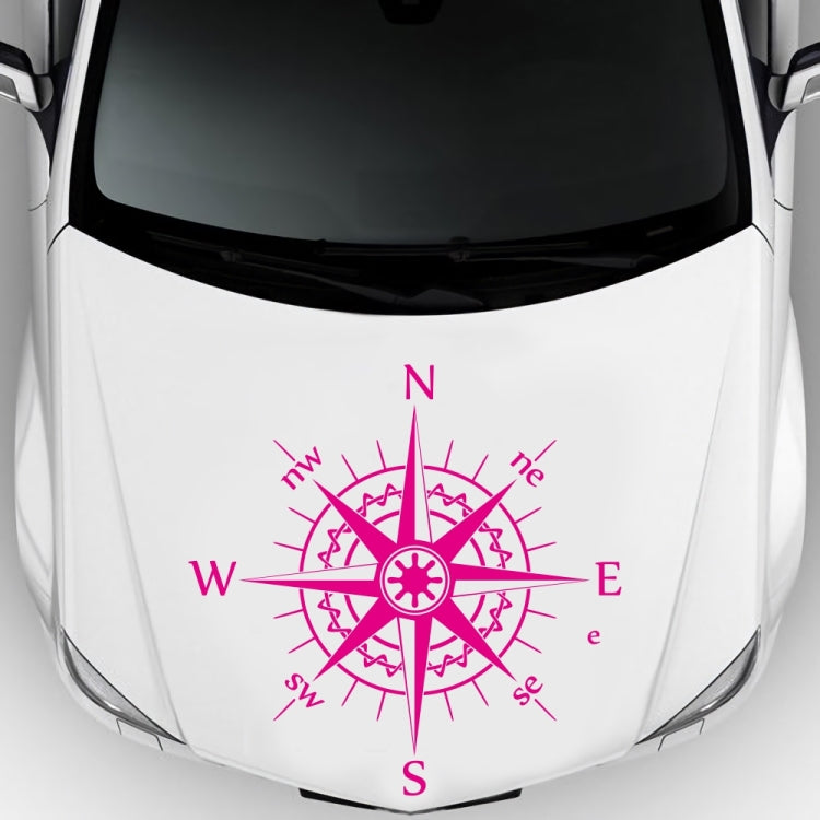 D-863 Compass Pattern Car Modified Decorative Sticker(Purple)