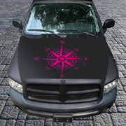 D-863 Compass Pattern Car Modified Decorative Sticker(Purple)