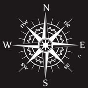 D-863 Compass Pattern Car Modified Decorative Sticker(White)
