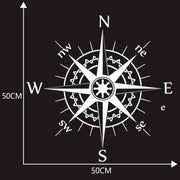 D-863 Compass Pattern Car Modified Decorative Sticker(White)