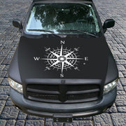 D-863 Compass Pattern Car Modified Decorative Sticker(White)