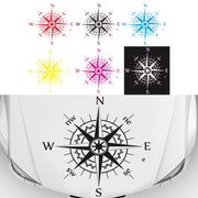 D-863 Compass Pattern Car Modified Decorative Sticker(Red)
