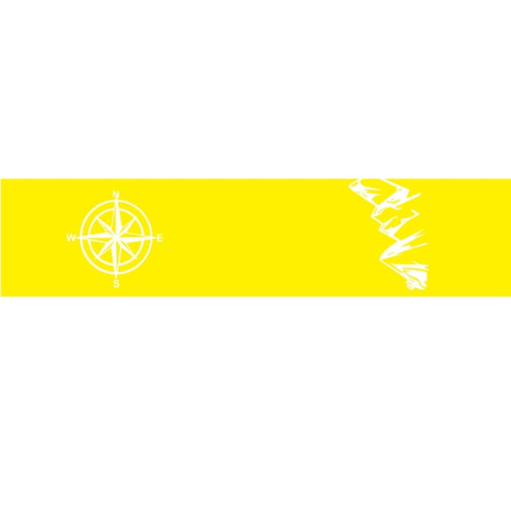 D-864 Compass Pattern Car Modified Decorative Sticker(Yellow)