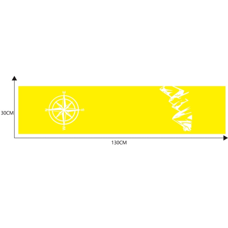 D-864 Compass Pattern Car Modified Decorative Sticker(Yellow)