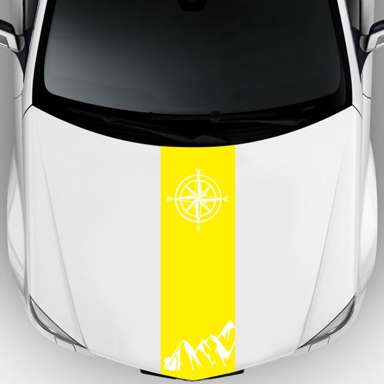 D-864 Compass Pattern Car Modified Decorative Sticker(Yellow)