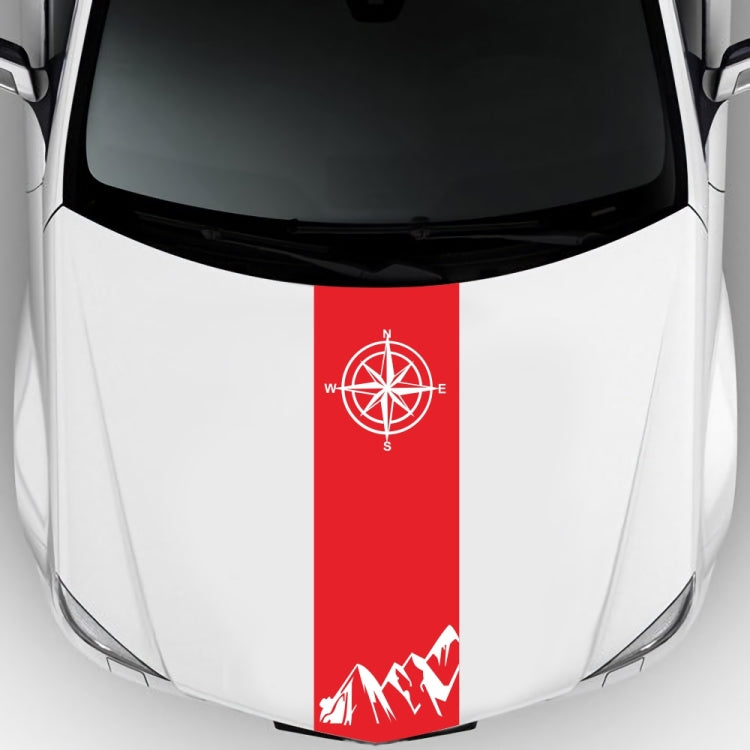 D-864 Compass Pattern Car Modified Decorative Sticker(Red)