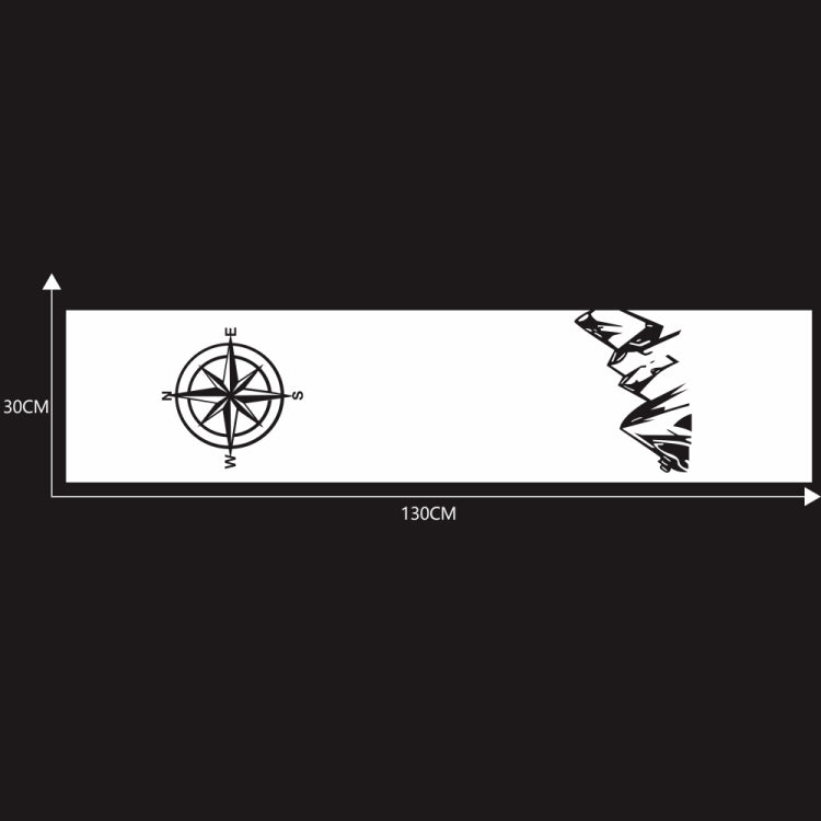 D-864 Compass Pattern Car Modified Decorative Sticker(White)