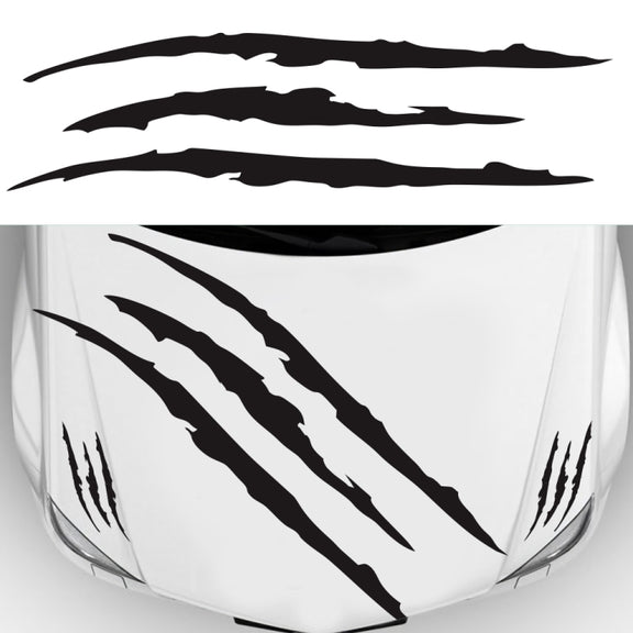 D-865 Claw Scratches Pattern Car Modified Decorative Sticker(Black)