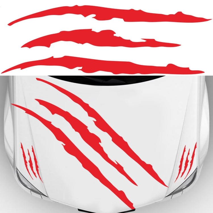 D-865 Claw Scratches Pattern Car Modified Decorative Sticker(Red)