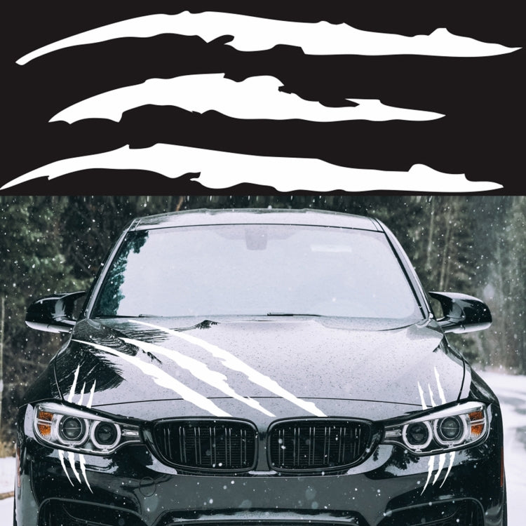 D-865 Claw Scratches Pattern Car Modified Decorative Sticker(White)