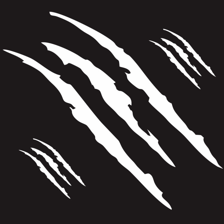 D-865 Claw Scratches Pattern Car Modified Decorative Sticker(White)