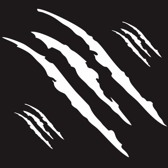 D-865 Claw Scratches Pattern Car Modified Decorative Sticker(White)