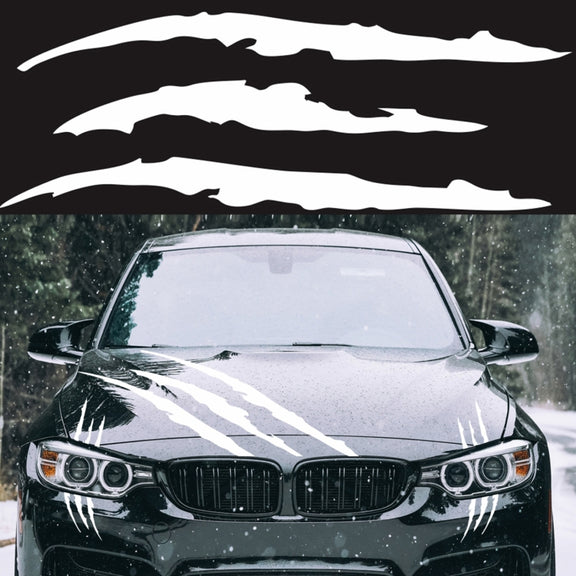 D-865 Claw Scratches Pattern Car Modified Decorative Sticker(White)