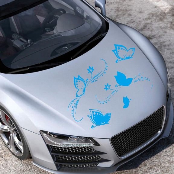 D-907 Butterflies Pattern Car Modified Decorative Sticker(Blue)