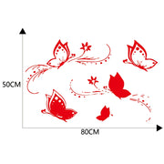 D-907 Butterflies Pattern Car Modified Decorative Sticker(Red)