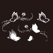 D-907 Butterflies Pattern Car Modified Decorative Sticker(White)