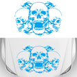 D-923 Three Skulls Pattern Car Modified Decorative Sticker(Blue) - free shipping - PMC TechLife - Order now!