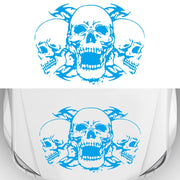 D-923 Three Skulls Pattern Car Modified Decorative Sticker(Blue)