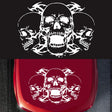 D-923 Three Skulls Pattern Car Modified Decorative Sticker(White) - Decorative Sticker by PMC TechLife | Online Shopping South Africa | PMC TechLife | Buy Now Pay Later Mobicred