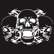D-923 Three Skulls Pattern Car Modified Decorative Sticker(White)
