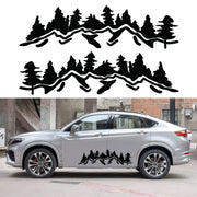 2 PCS/Set D-924 Mountain Woods Pattern Car Modified Decorative Sticker(Black)