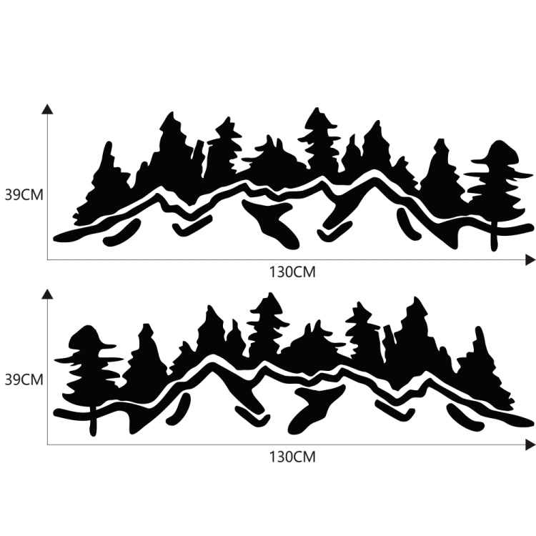 2 PCS/Set D-924 Mountain Woods Pattern Car Modified Decorative Sticker(Black)