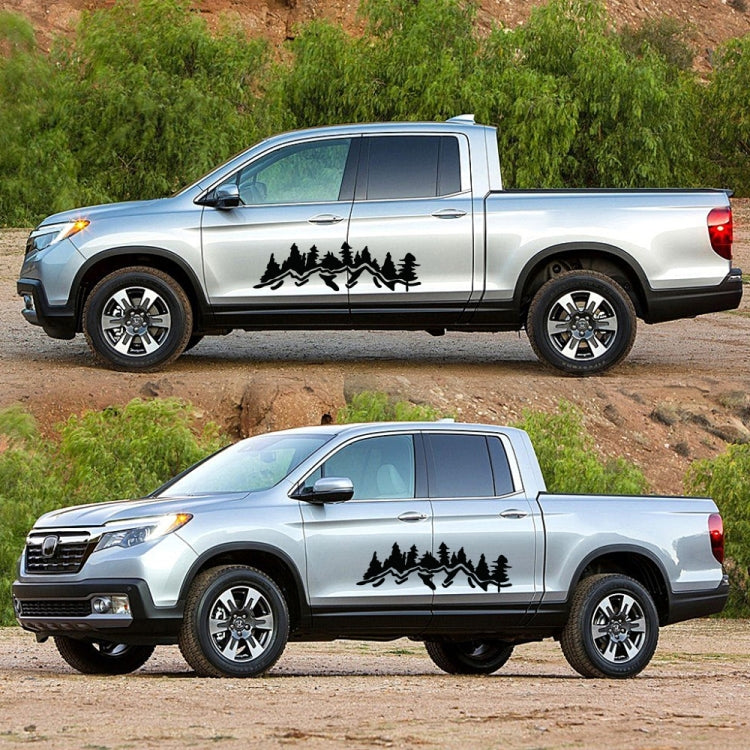 2 PCS/Set D-924 Mountain Woods Pattern Car Modified Decorative Sticker(Black)